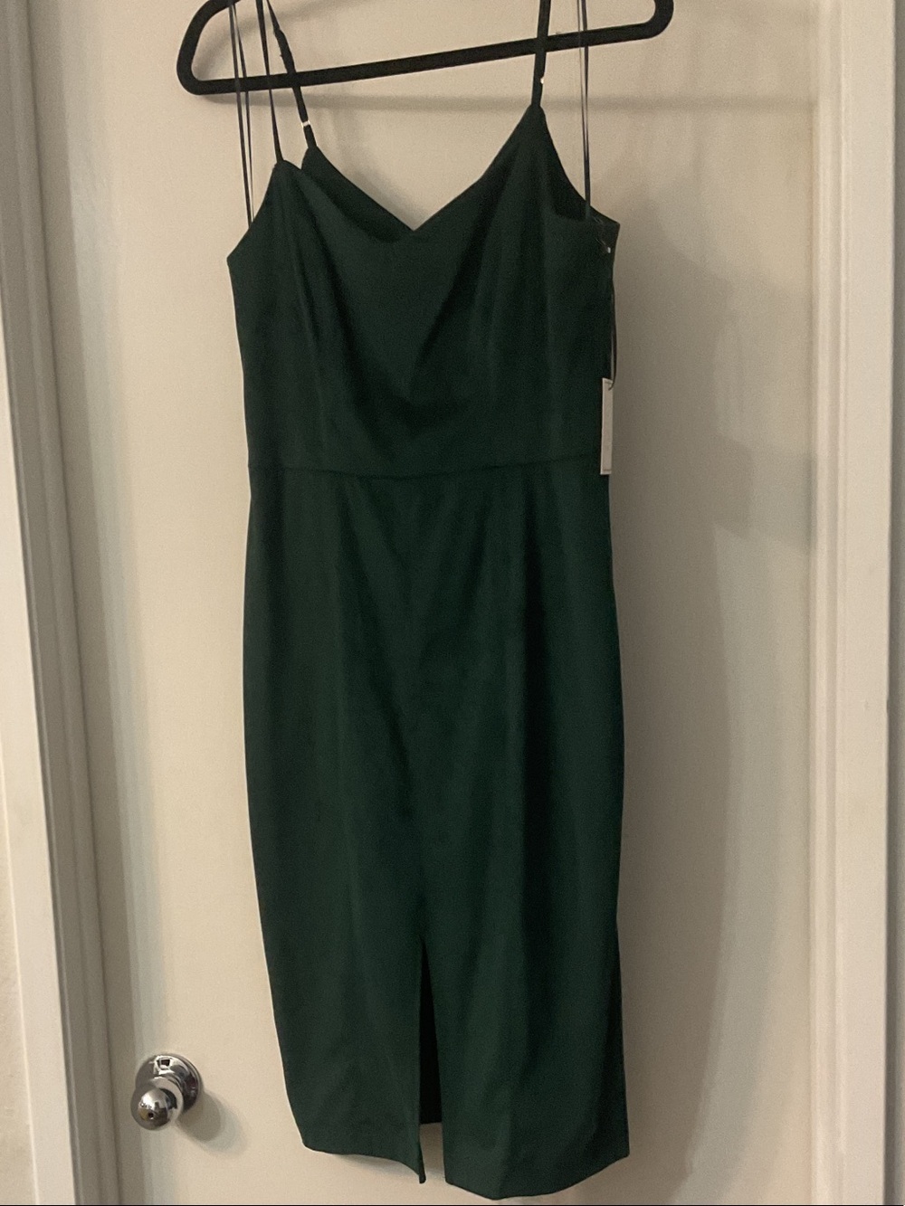 1. State Emerald Green Cowl Neck Midi Dress